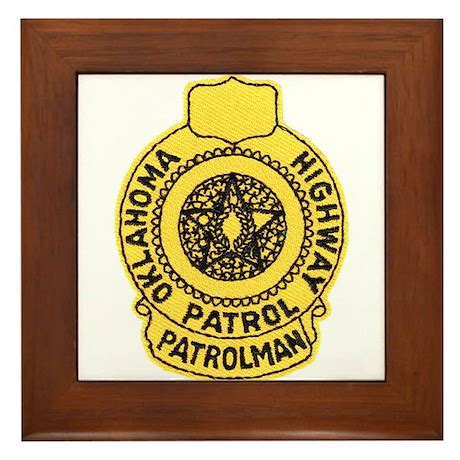 Oklahoma Highway Patrol Framed Tile by policeshoppe