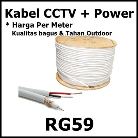 Jual Kabel Coaxial Rg59 Plus Power Untuk Kamera Cctv Cable Per 1 Meter Kota Medan Pi Toserba