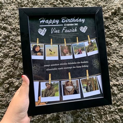 Jual Gift Ultah Kado Ulang Tahun Cetak Foto Plus Bingkai Kaca