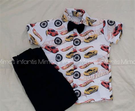 Conjunto Infantil Hot Wheels Branco Elo Produtos Especiais