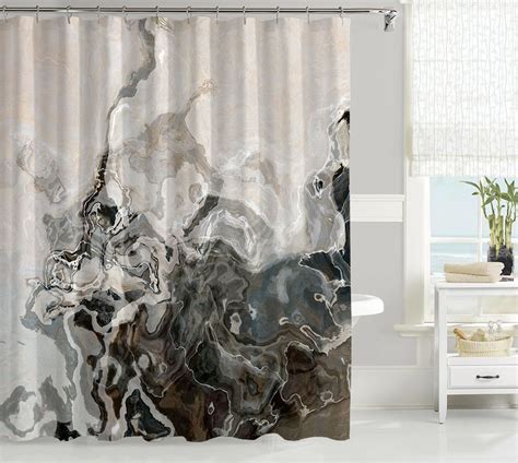 Abstract Art Shower Curtain Contemporary Bathroom Decor