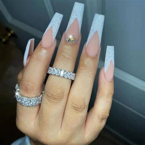 192 Faux Ongles Cercueil Long avec Colle Accessoires Nail Art à