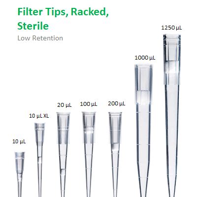 1000uL DiaTEC Filter Pipette Tips Clear Low Retention PP Universal