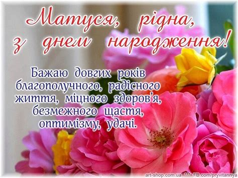 Привітання з Днем народження мамі
