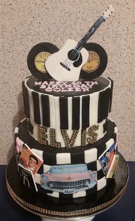 Elvis 40th Birthday Cake Decorated Cake By Tracy S Cakesdecor