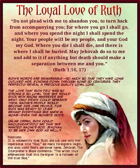 Ruth 1 16 17 The Loyal Love Of Ruth Bible Women Bible Lessons