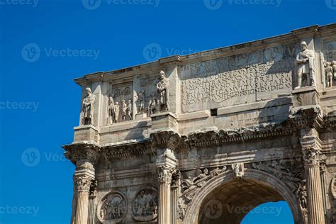 The Arch Of Constantine A Triumphal Arch In Rome Situated Between The