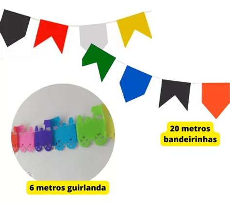 Kit Decora Teto Bandeirinhas Guirlanda Carrinho Festa Junina MercadoLivre