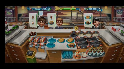 Cooking Fever Sunset Waffles Shop One Level Gameplay Upgraded All