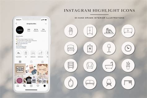 Instagram Interior Highlights Icons | Instagram Story Cover