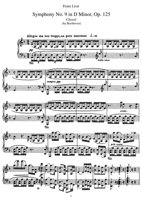 Liszt Beethoven Symphony No S Free Sheet Music By Ludwig Van