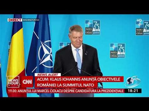 Mesajul Lui Klaus Iohannis La Summitul NATO 2024 Privind Obiectivele