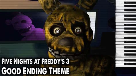 Five Nights At Freddys 3 Good Ending Theme Song Extended Piano