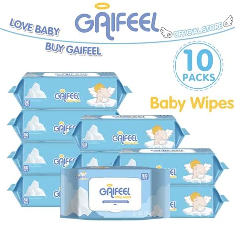 Gaifeel Baby Wipes Wet Wipes For Baby 80pcs X 10 Packs800pcs Lazada Ph