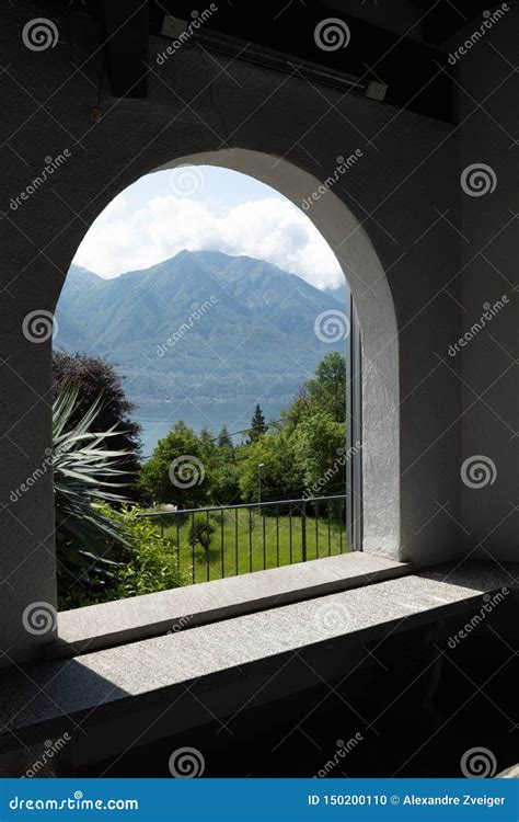 Outdoor Veranda With Large Arches Stock Photo Image Of Building