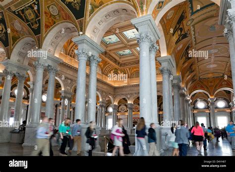 US Library of Congress building interior Stock Photo - Alamy