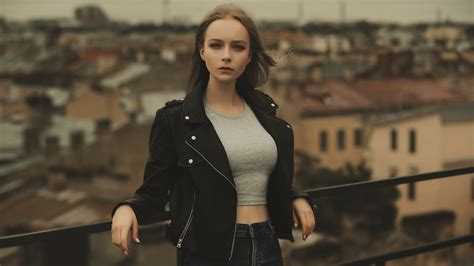 Leather Jackets Portrait Women Dana Bounty Women Outdoors Redhead