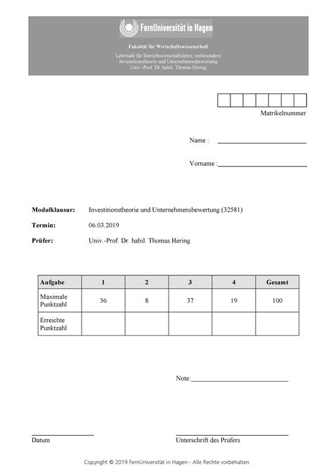 Klausur M Rz Fragen Fakult T F R Wirtschaftswissenschaft