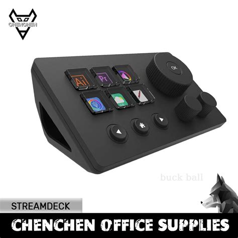 Teclado Visual StreamDeck 6 Teclas Botão Personalizado Live Streaming