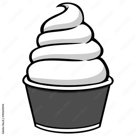 Cup of Ice Cream Illustration - A vector cartoon illustration of a Cup ...