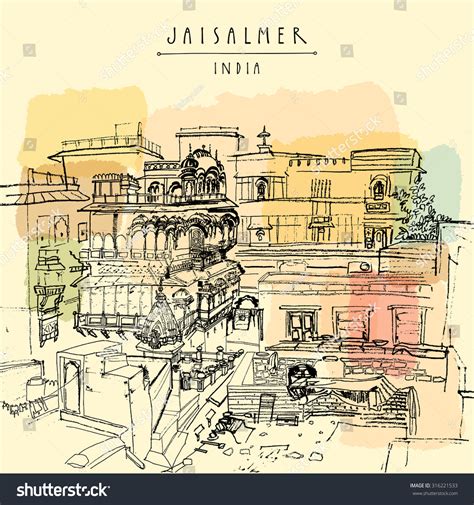 Jaisalmer Rajasthan India Above View Of The Royalty Free Stock