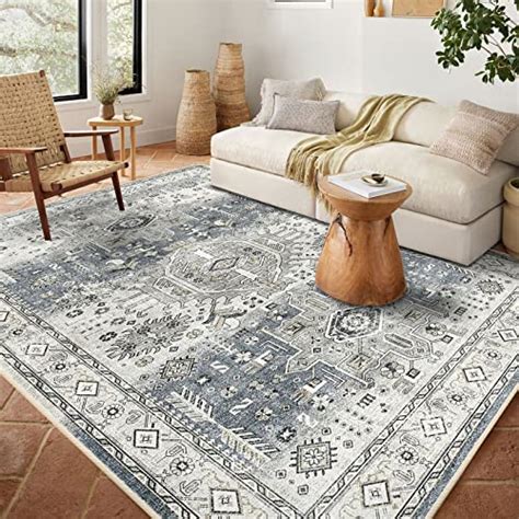 YOUFORTONG Area Rugs 8x10 Washable Non Slip Rug Stain Resistant Rugs