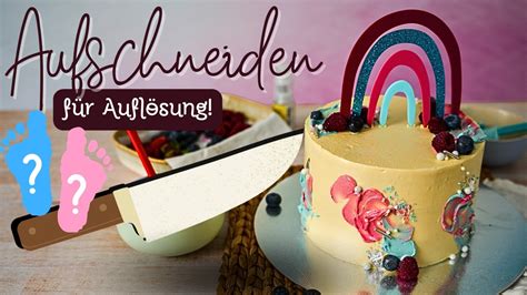 Gender Reveal Torte Anschnitt Verr T Das Gl Ck Naked Cake Tutorial