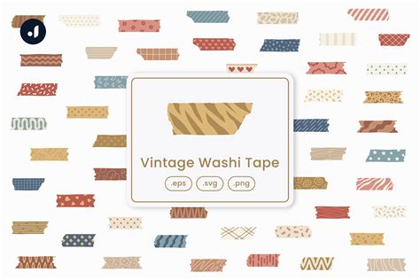 Vintage Washi Tape Illustration Graphic by Jump Studio · Creative Fabrica