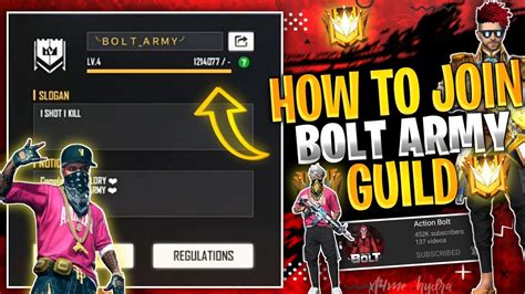 How To Join Bolt Army Guild In Free Fire How To Join Action Bolt