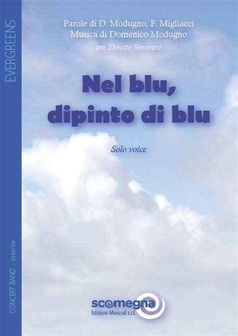 Nel Blu Dipinto Di Blu Volare Domenico Modugno Partitions Pour