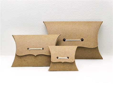 Pillow Box Sampler Set Ribbon Tie Gift Boxes By WishDesignStudio