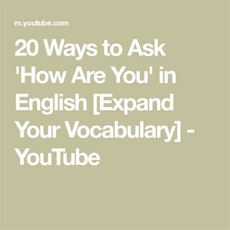 20 Ways To Ask How Are You In English Expand Your Vocabulary