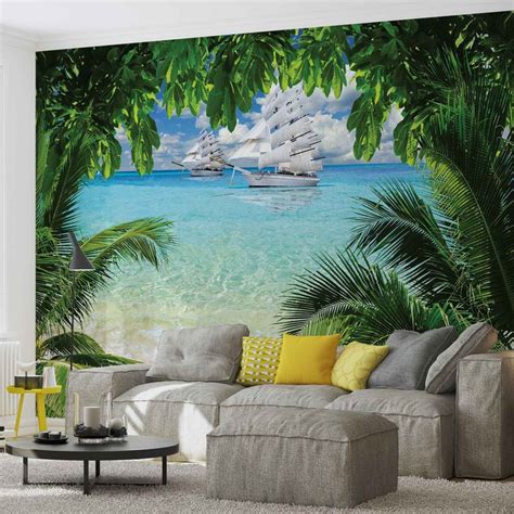 Plage Île Tropical Poster Mural Papier peint Acheter le sur