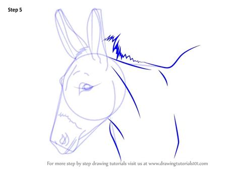 How To Draw A Donkey Head Step 3