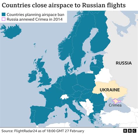 Ukraine Invasion Eu Shuts Airspace To Russian Planes Bbc News