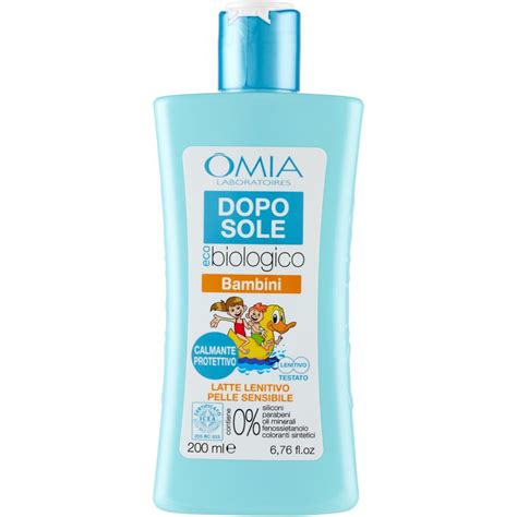 Doposole Solare Latte Lenitivo Eco Bio Bambini Omia Laboratoires Ml