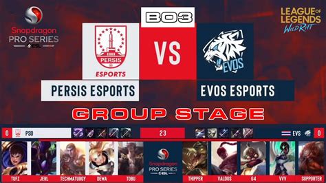 Persis Esports Vs Evos Esports Th Esl Snapdragon Pro Series Apac