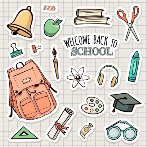 Jual (10x10cm) cute sticker stiker lucu back to school (BACA DESKRIPSI ...