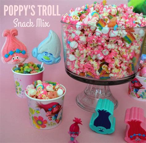 Poppys Pink Trolls Party Snack Mix Party Mix Snacks Troll Party