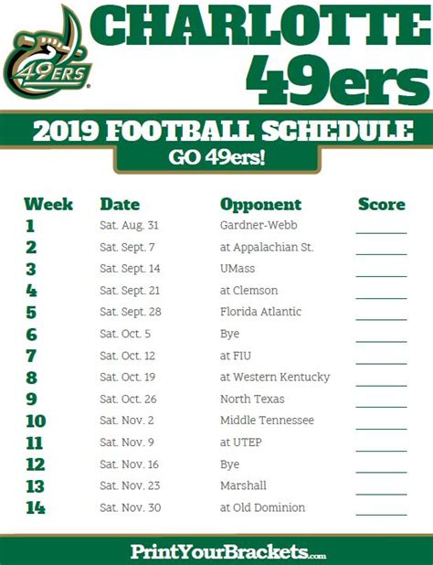 Charlotte 49Ers Football Schedule 2024 - Bucs Schedule 2024