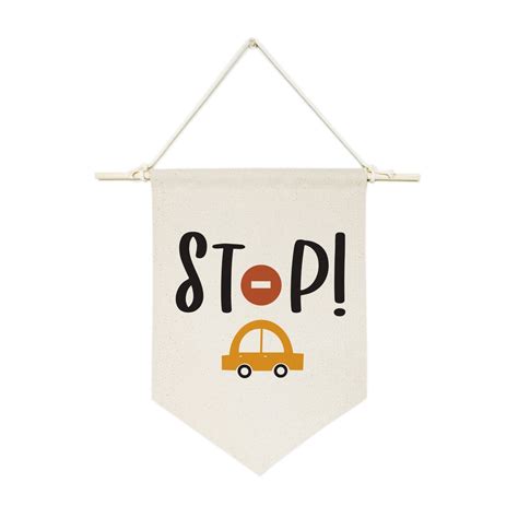 Stop Sign Car Collection Hanging Wall Canvas Banner and Wall Decor for ...