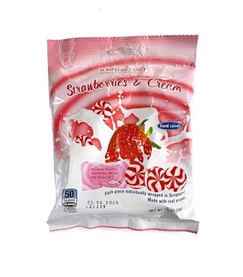 Strawberry And Cream Scripture Hard Candy