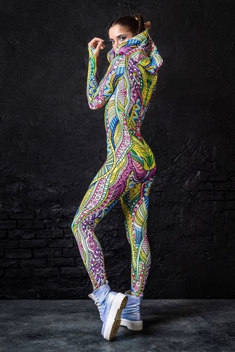 Burning Man Clothing Women Psychedelic Bodysuit Burning Man | Etsy in ...