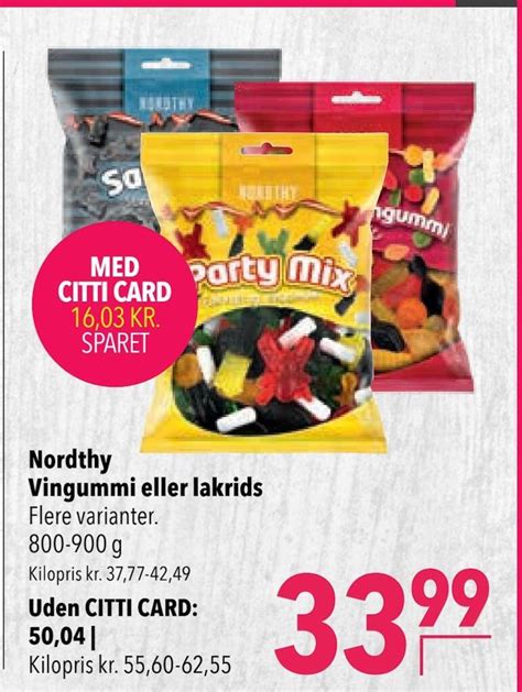 Nordthy Vingummi Eller Lakrids Tilbud Hos Citti