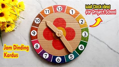 Jam Dinding Dari Kardus Berbentuk Bunga Ii Wall Clock Making Craft