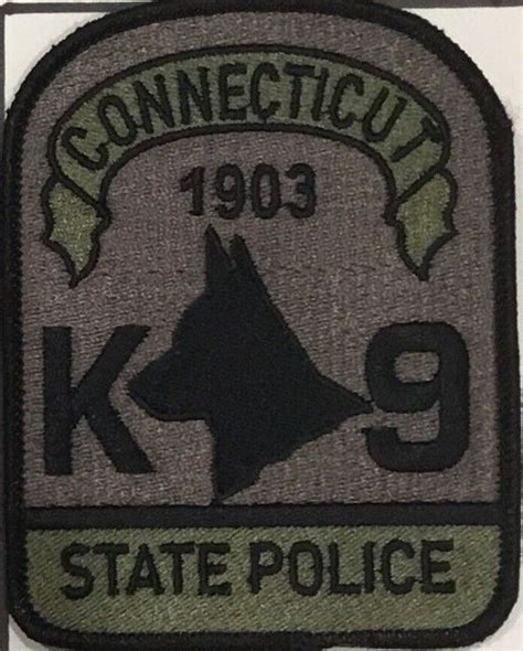 Connecticut State Police K9 Patches