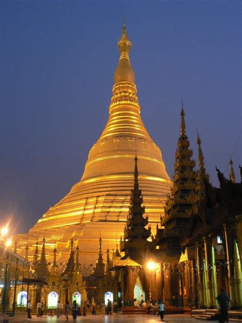 Swedagon Pagoda At Night Free Photo Download Freeimages