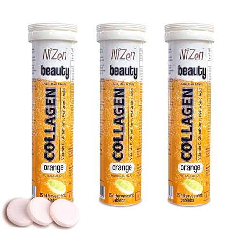 Collagen Beauty Fizz Effervescent Tablets Marine Collagen Vitamin