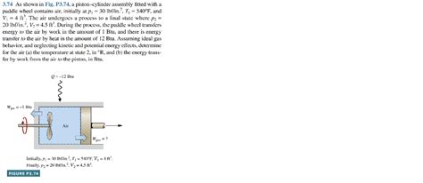 Solved As Shown In Fig P A Piston Cylinder Chegg