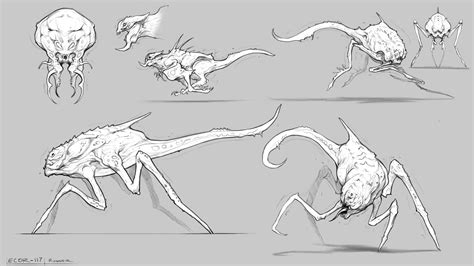 Artstation Creature Sketches Week 1 Bobby Rebholz Creature